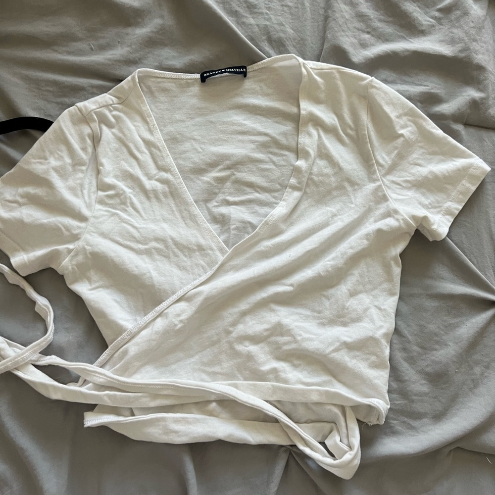 Brandy Melville crop tie wrap top